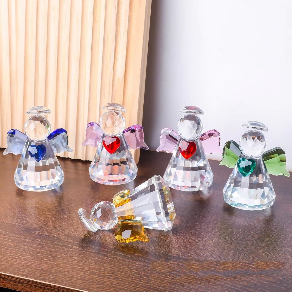 Paper Weight Crystal - Figurin Malaikat Kristal dengan Sentuhan Akhir