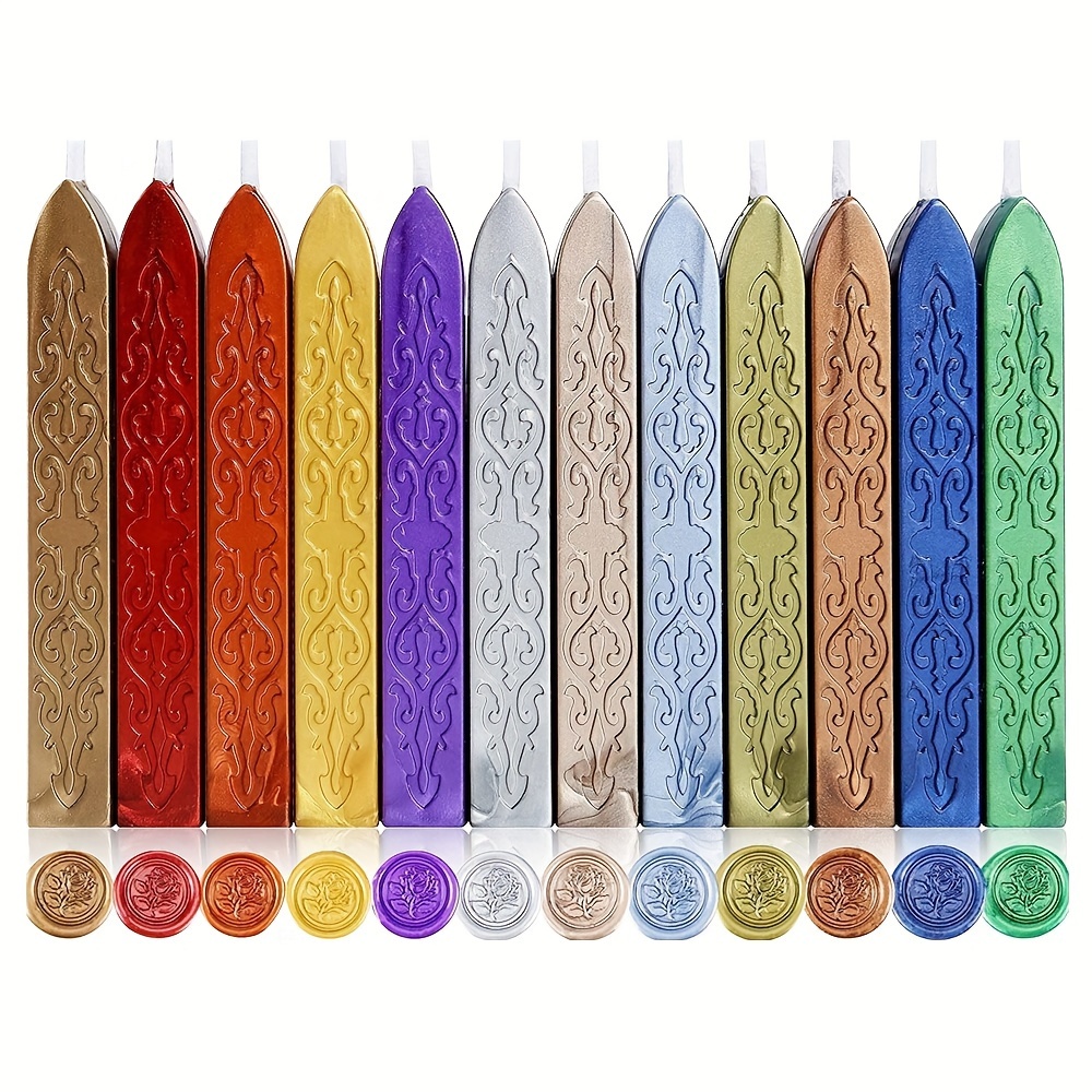 12 buah/tas stik lilin segel w - Wax Seal Stamp Set ulasan dan harga